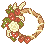A wreath with an assortment of white and red flowers.