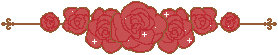 A divider bar with red roses in the middle.