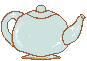 An image of a blue teapot.