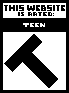 alt=An ESRB-style rating sticker. This website is rated T for Teen. This website features:
