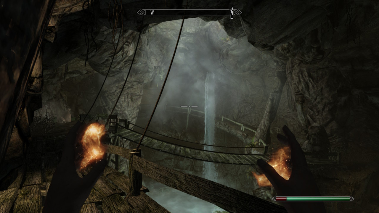 a Skyrim screenshot of Embershard Mine.